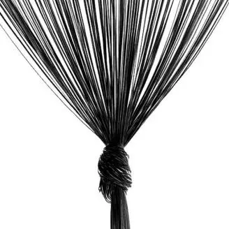 Trådgardin/strimmelgardin 90x250-Sort - 