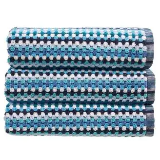 Carnaby Stripe Håndklæde Blue, 50x100 - 