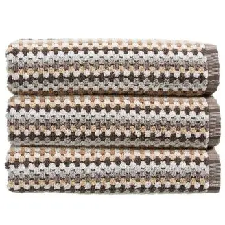 Carnaby Stripe Håndklæde Neutral, 76x137 - 