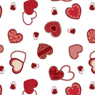 Voksdug Røde Hjerter 140 cm Bred - 