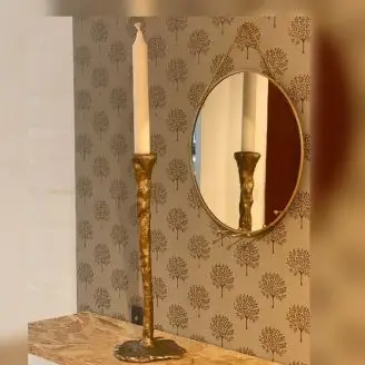 Speedtsberg Lysestage Struktur Antik Guld H40 cm - 