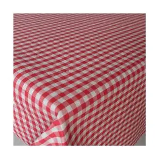 Akryldug Check Rød 140 cm Bred - 