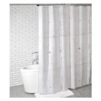 Concrete Badeforhæng 180x200 Hvid - Badeforhæng