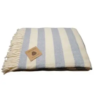 BySKAGEN Uldplaid Island Blå - Plaider