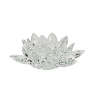 Margit Brandt Lotus Crystal Fyrfadsstage  - Klar - 