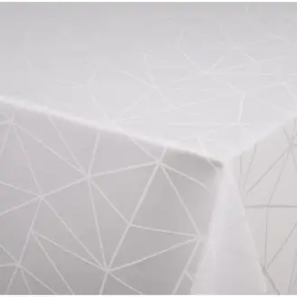 Engholm Tilde Damask Dug Hvid, 140x320 - 