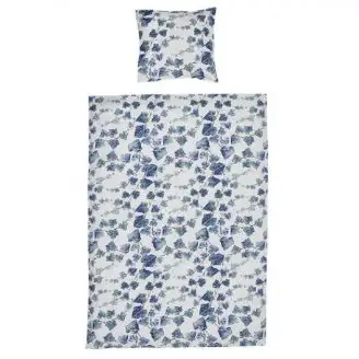 Økologisk Sengesæt - Efeu Blå 140x200 - Koustrup&Co