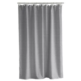 Badeforhæng Chambray 180x200 - Grå - Badeforhæng