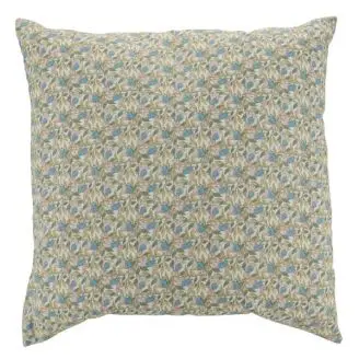 Pyntepude - Blomster Grøn/Rosa - Pyntepuder