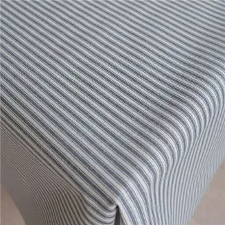 Akryldug Hvid/Blå Strib Blå 140cm Bred - 