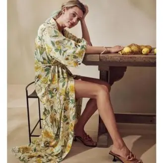 Kimono Jula Lisa Silk - Gul - 