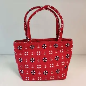 Taske m/anker print Rød - 