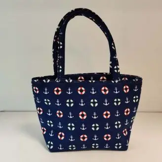 Taske m/anker print Blå - 