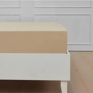 Boxlagen 90x200 - Bomuldssatin sand - Lagner