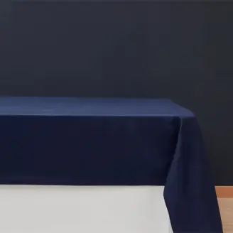 Glat lagen - Bomuldssatin 240x250cm Mørk blå - Lagner