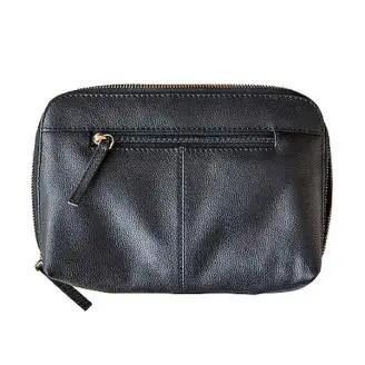 Pung - Corium sort skind - Toilettasker og Kosmetikpunge