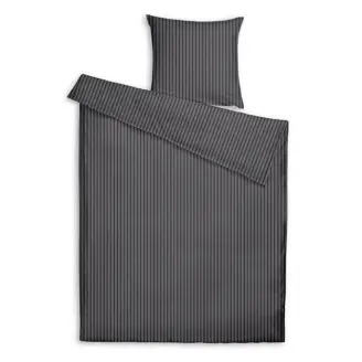 Engholm Sengesæt - Pinstribe-Lilla/sort-140x200 - Engholm