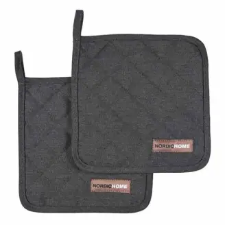 Grydelapper 2pk, Sort - Køkkentekstiler