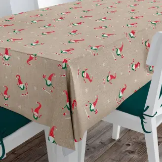 Tekstildug - Nisser med gaver - 