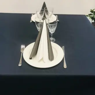 Akryldug - Mørkeblå m. indfarvet mønster - Akryldug og voksdug