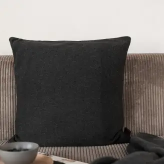 By Lohn-Strikket pude - Mørk grå 50x50cm - By Lohn