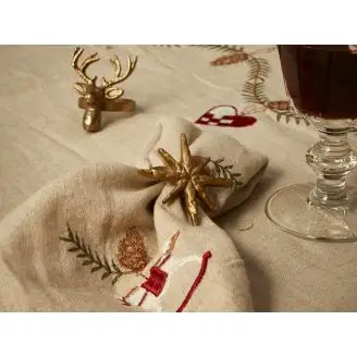 Mundserviet jul natur, 40x40 - 