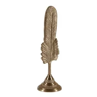 Dekorations fjer i guld H36cm - 
