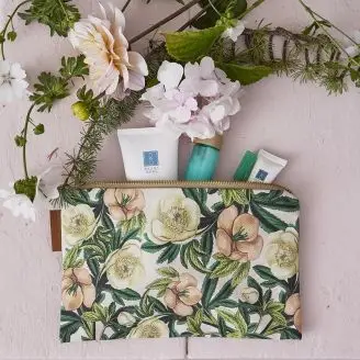 Kosmetikpung flad Helleborus - Toilettasker og Kosmetikpunge