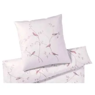 Elegante sengesæt garden love- light pink 140x200 - 140x200