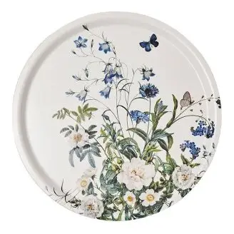 Rund bakke Blue Flower Garden, 38cm - Opbevaring
