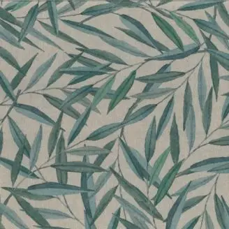 Akryldug Liane - turkis blad brd.-140cm - Akryldug