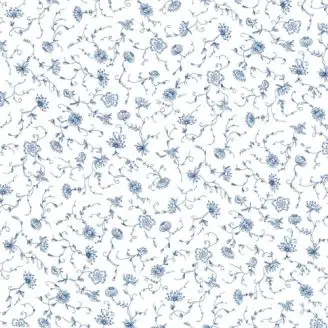 Voksdug Muselmalet - blå blomst brd. 140cm - Akryldug