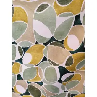 Akryldug Graffic Stones grøn brd. 140cm - Engholm