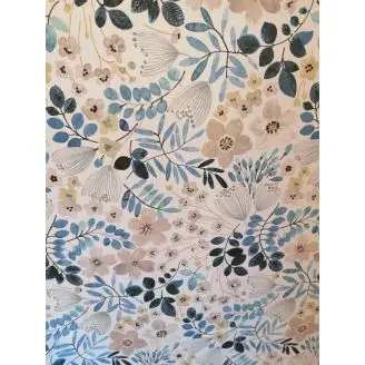 Akryldug Wild Flower blue brd. 140cm - Engholm