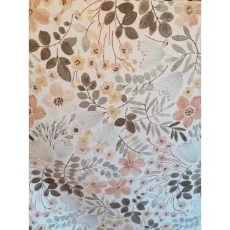 Akryldug Wild Flower Bright terra brd. 140cm - Engholm