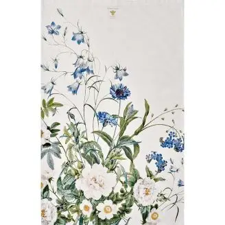 Øko viskestykke Blue Flower Garden 50x70cm - Køkkentekstiler