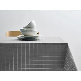 Akryldug Minimal grå tern m. antiskrid 140cm - Akryldug