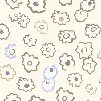 Akryldug Flower Pound Blå m. antiskrid 140cm - Engholm