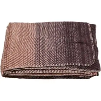 Savona Bomulds/fleeceplaid Gradient/Herringbone Terracotta/Blomme - Plaider