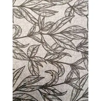 Akryldug Grå m. sorte blade 140cm - Akryldug