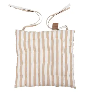 Hynde 4 cm - Genbrugsbomuld - Beige/Hvid strib - Udeliv