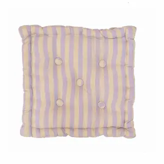 Box hynde 8 cm Genbrugsbomuld Lavendel/Gul strib - Udeliv