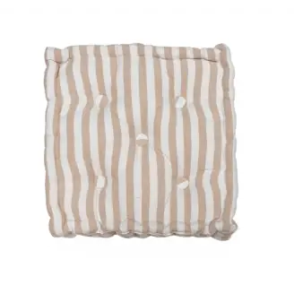 Hynde 8 cm Genbrugsbomuld Beige/hvid strib - Udeliv