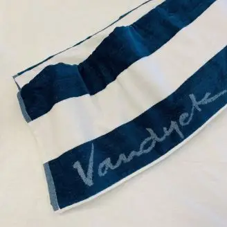 Strandhåndklæde Riviera 100x200cm Mørkeblå/Hvidt strib - bySKAGEN