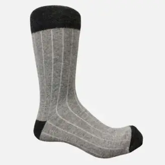 Uldsokker Landskrona Lys/mørkgrå str. 35/38 - bySKAGEN