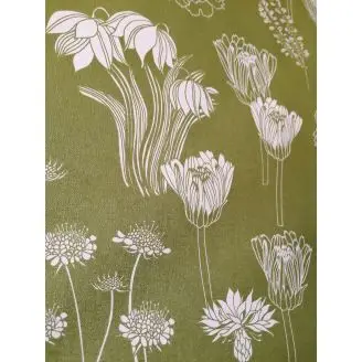 Akryldug Morgengry Olive Susanne Schjerning B. 140cm - Udeliv