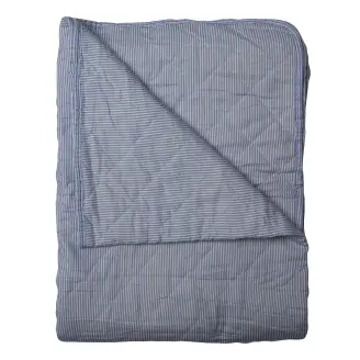 Quilt Ethnic Strib Blå/Hvid 140x180cm - Udeliv