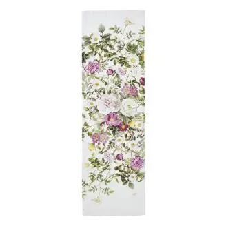 Bordløber Hør Rose Flower Garden 45x145cm - Borddækning