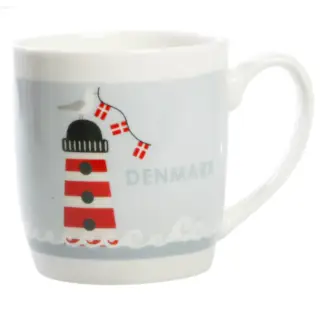 Krus Danmark med Fyrtårn 350ml - Stel