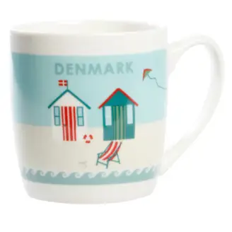 Krus Danmark med strandtur 350ml. - Stel